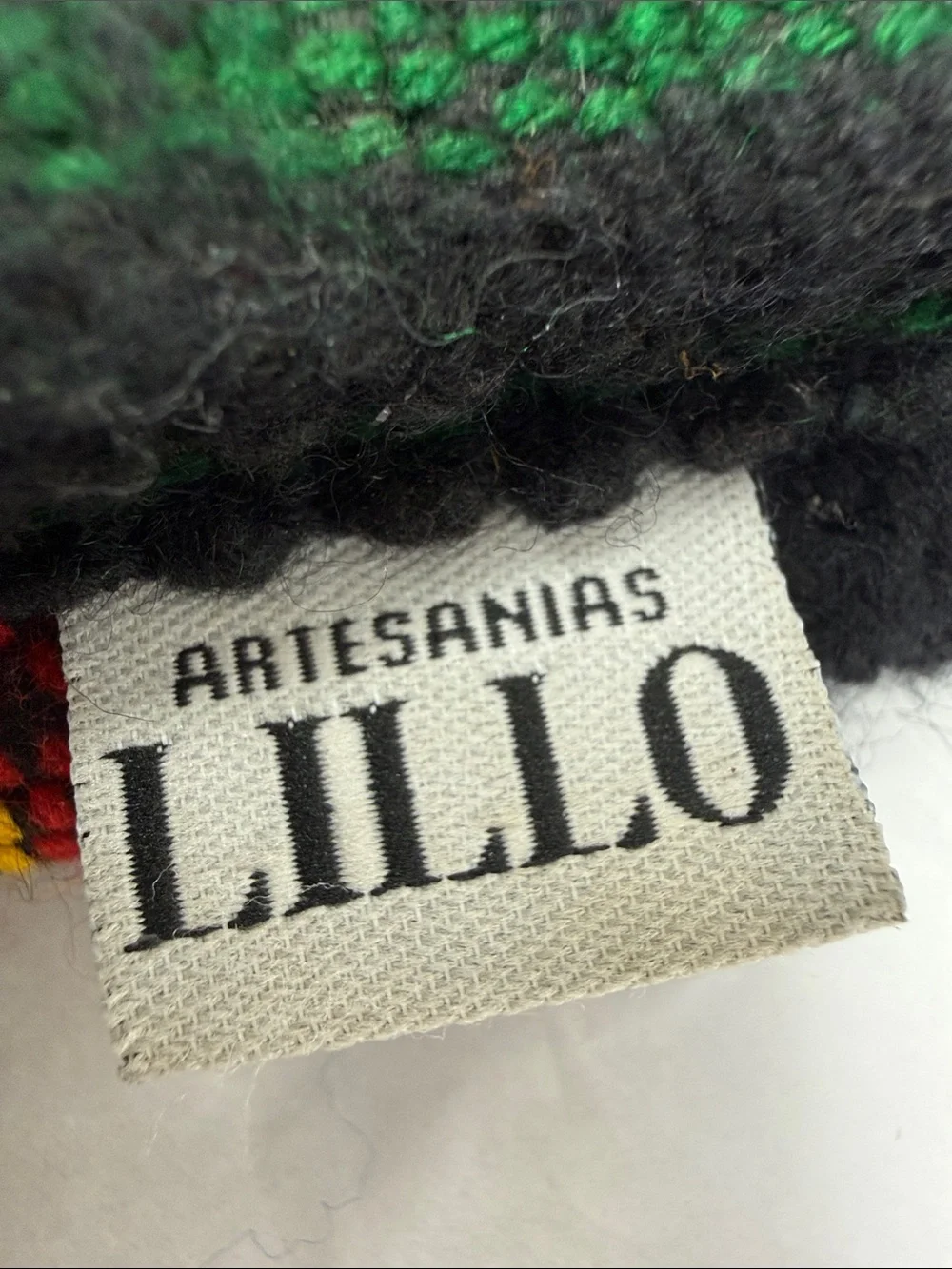 Artesanias Lillo Rasta Stripe Woven Drawstring Backpack Boho Festival Hippie Bag